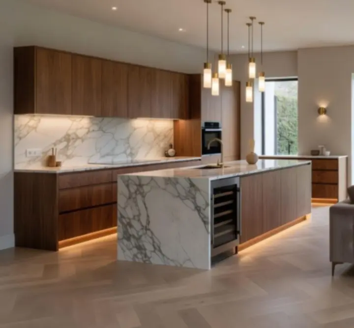 Luxury refurbished living space with premium finishes.